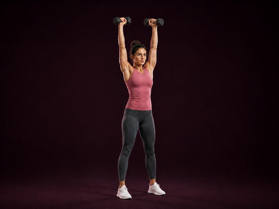 Dumbbell Shoulder Press — Finish