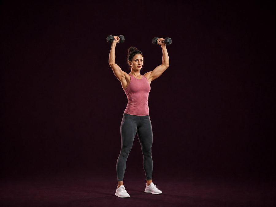 Dumbbell Shoulder Press — Working
