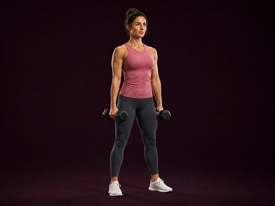 Dumbbell Squat — Finish
