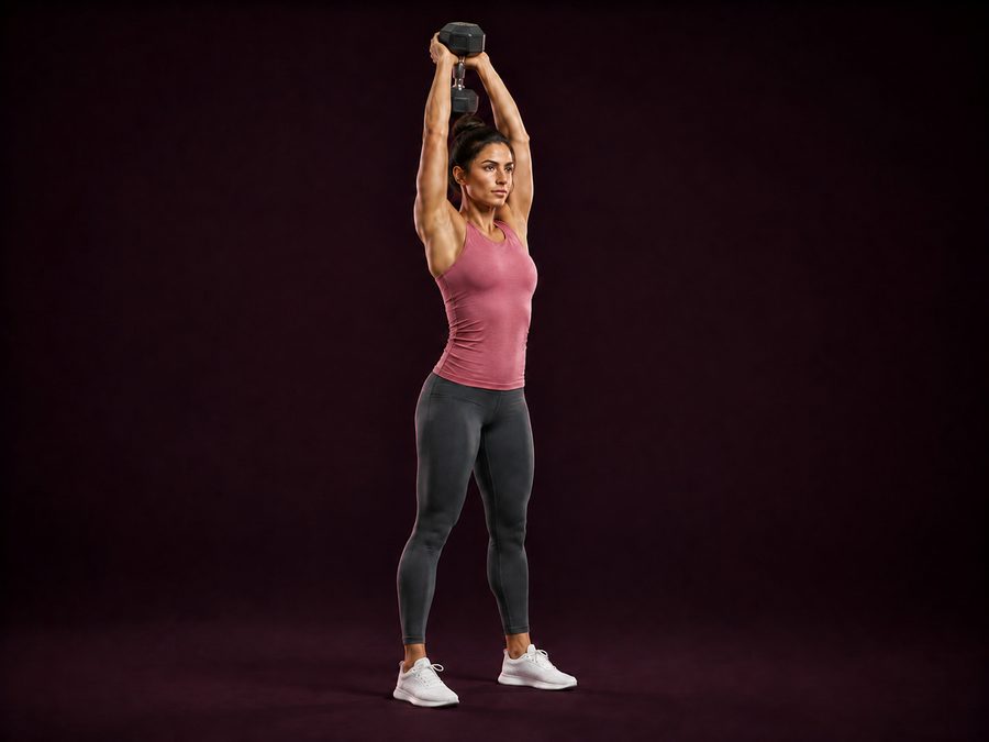 Dumbbell Triceps Extension — Finish