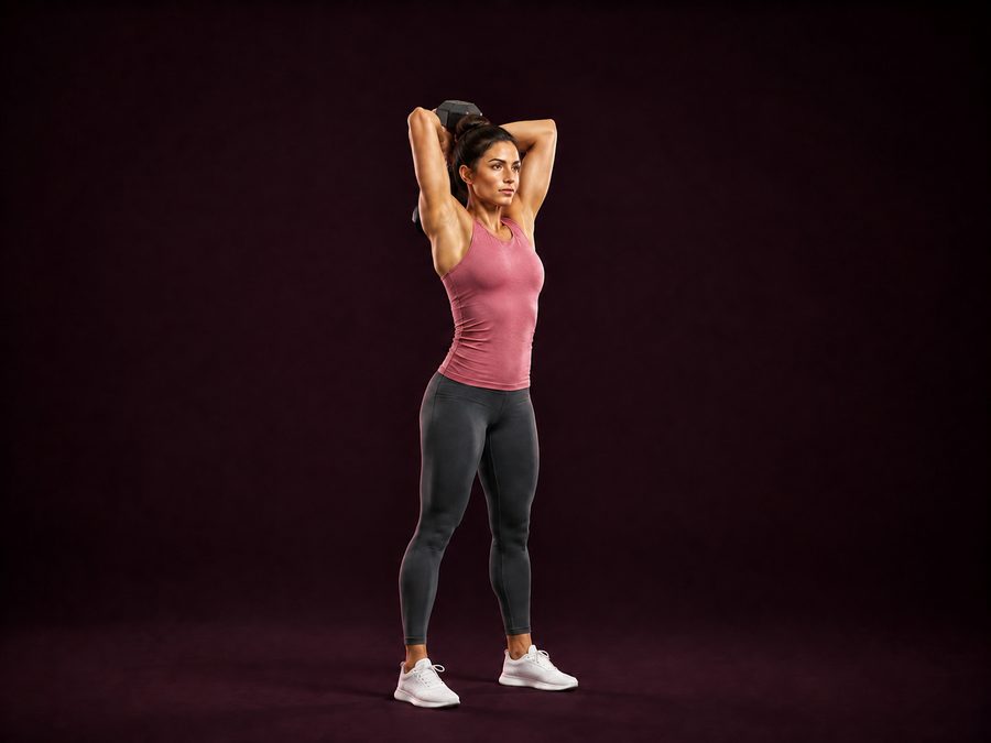 Dumbbell Triceps Extension — Working